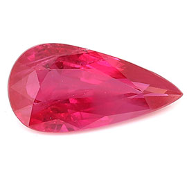 1.64 ct Pear Shape Ruby : Rich Red