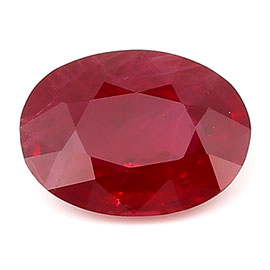 1.21 ct Oval Ruby : Rich Red