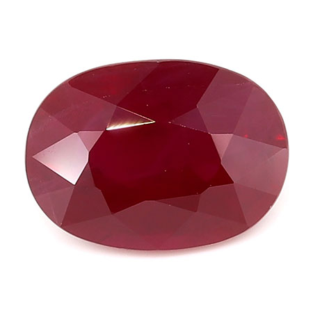 2.06 ct Deep Red Oval Natural Ruby
