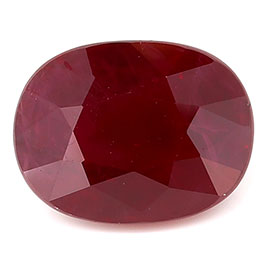 2.09 ct Oval Ruby : Darkish Red