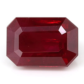 2.04 ct Emerald Cut Ruby : Rich Red