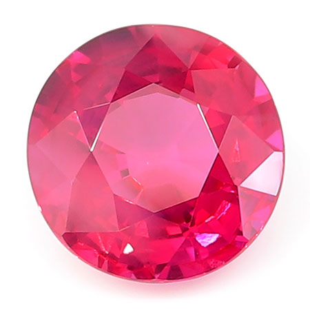 1.08 ct Round Ruby : Pinkish Red