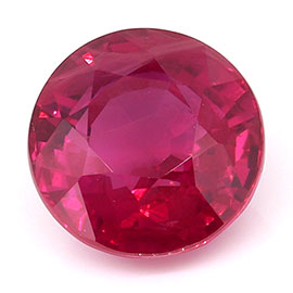 1.13 ct Round Ruby : Fiery Red