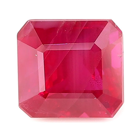 1.09 ct Emerald Cut Ruby : Deep Rich Red
