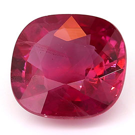 1.08 ct Cushion Cut Ruby : Fiery Red