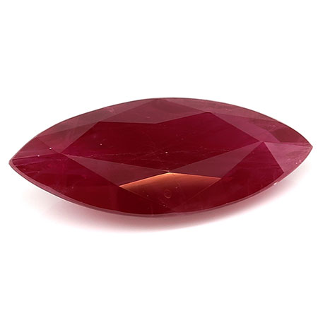 3.04 ct Marquise Ruby : Rich Darkish Red