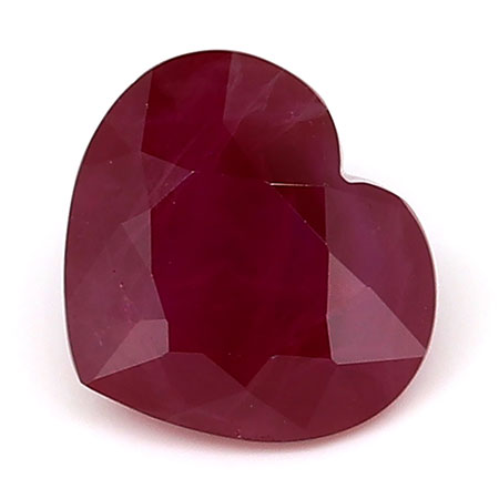 2.01 ct Heart Shape Ruby : Darkish Red