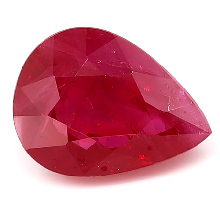 1.95 ct Pear Shape Ruby : Fiery Red