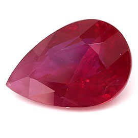 2.00 ct Fiery Red Pear Shape Natural Ruby