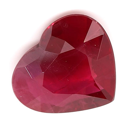 2.23 ct Rich Pigeon Blood Red Heart Shape Natural Ruby