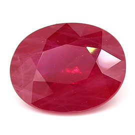 2.15 ct Oval Ruby : Rich Red