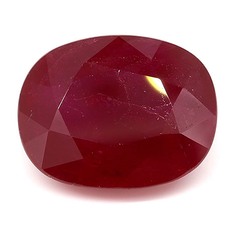 4.85 ct Oval Ruby : Deep Rich Red