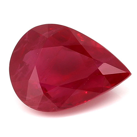 2.17 ct Pear Shape Ruby : Pigeon Blood Red