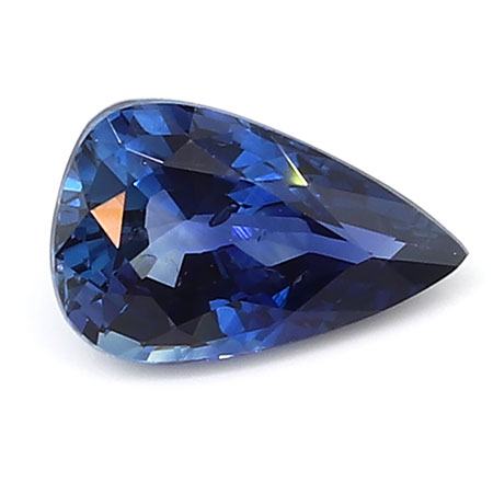 0.68 ct Rich Blue Pear Shape Natural Blue Sapphire