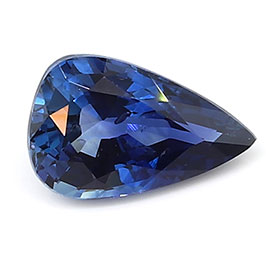 0.68 ct Pear Shape Blue Sapphire : Rich Blue