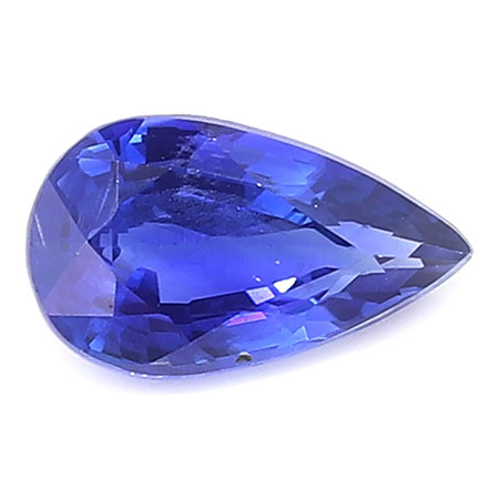 0.57 ct Pear Shape Blue Sapphire : Navy Blue
