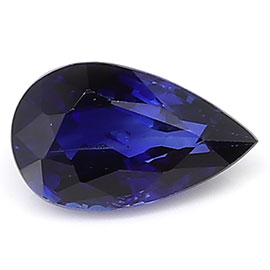 0.47 ct Pear Shape Blue Sapphire : Rich Royal Blue