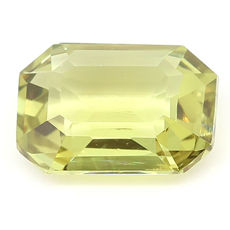 0.97 ct Emerald Cut Green Sapphire : Brownish Green