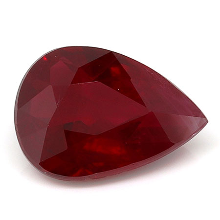 1.19 ct Pear Shape Ruby : Pigeon Blood Red