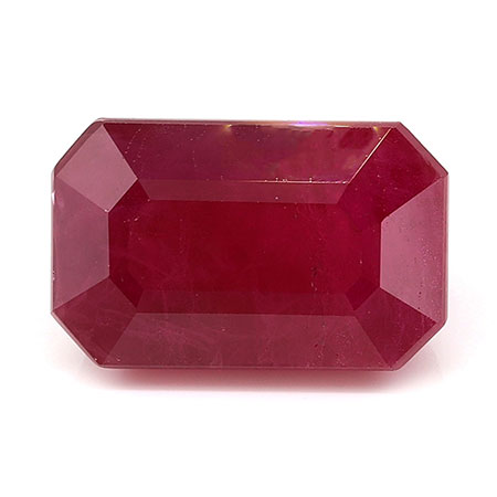 3.62 ct Rich Darkish Red Emerald Cut Natural Ruby