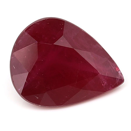 2.04 ct Pear Shape Ruby : Rich Red