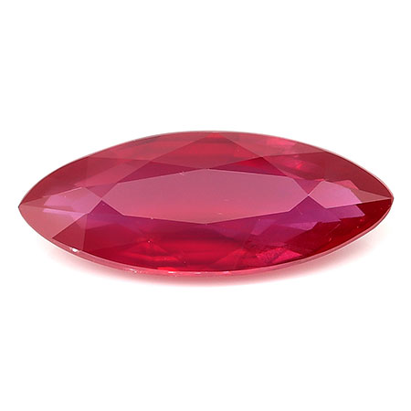 2.43 ct Marquise Ruby : Fiery Red