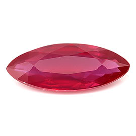 2.43 ct Marquise Ruby : Fiery Red