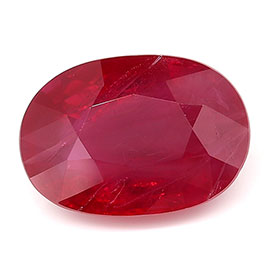 3.02 ct Oval Ruby : Fiery Red