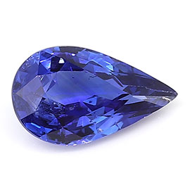 0.58 ct Pear Shape Blue Sapphire : Rich Blue