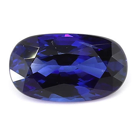 0.50 ct Oval Blue Sapphire : Rich Royal Blue