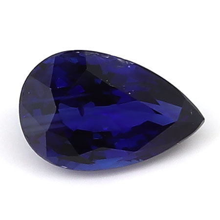 0.47 ct Pear Shape Blue Sapphire : Rich Royal Blue