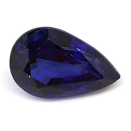 0.42 ct Pear Shape Blue Sapphire : Rich Royal Blue