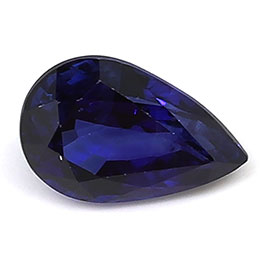 0.42 ct Rich Royal Blue Pear Shape Natural Blue Sapphire