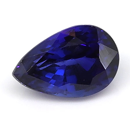 0.46 ct Rich Blue Pear Shape Natural Blue Sapphire