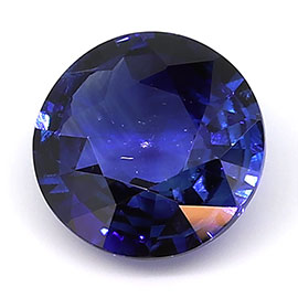 0.91 ct Round Blue Sapphire : Royal Blue