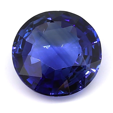 0.98 ct Round Blue Sapphire : Royal Blue