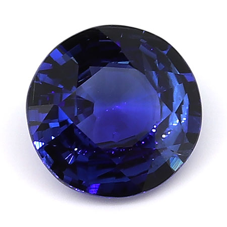 0.81 ct Rich Blue Round Natural Blue Sapphire