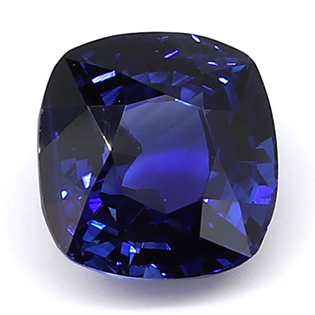 1.05 ct Cushion Cut Blue Sapphire : Rich Royal Blue