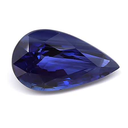 1.10 ct Pear Shape Blue Sapphire : Rich Blue