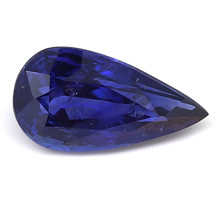 1.05 ct Pear Shape Blue Sapphire : Rich Blue