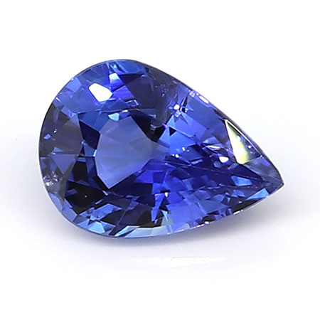 0.77 ct Pear Shape Blue Sapphire : Royal Blue