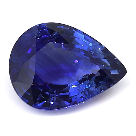 1.27 ct Pear Shape Blue Sapphire : Rich Royal Blue