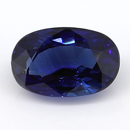 0.87 ct Oval Blue Sapphire : Rich Blue