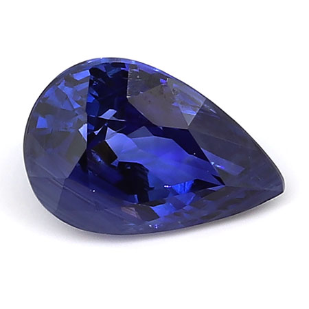 0.97 ct Royal Blue Pear Shape Natural Blue Sapphire