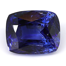 1.23 ct Cushion Cut Blue Sapphire : Rich Blue