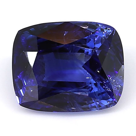 1.23 ct Rich Blue Cushion Cut Natural Blue Sapphire