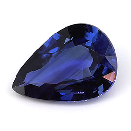 0.74 ct Pear Shape Blue Sapphire : Royal Blue