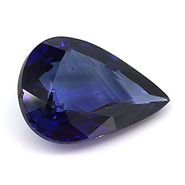 0.75 ct Pear Shape Blue Sapphire : Rich Royal Blue