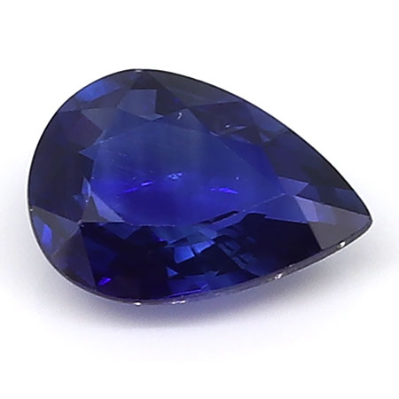 0.76 ct Rich Royal Blue Pear Shape Natural Blue Sapphire