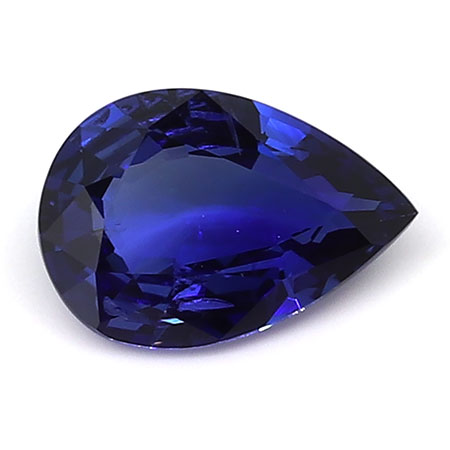 0.75 ct Rich Royal Blue Pear Shape Natural Blue Sapphire